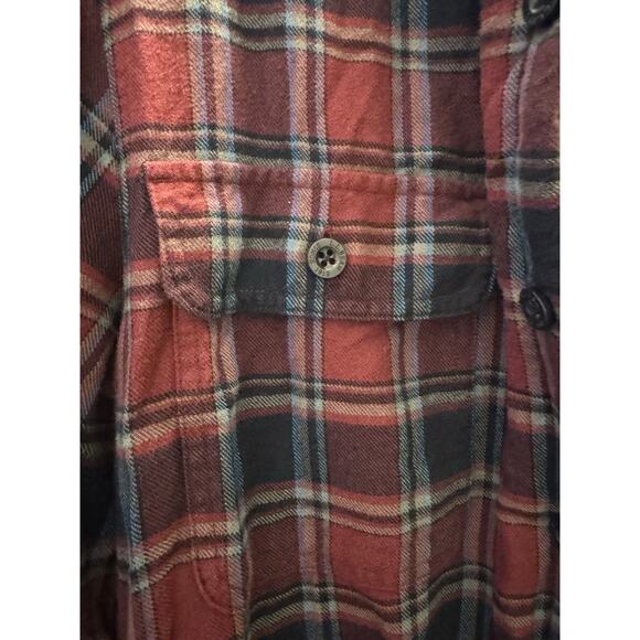 LL Bean Fleece Lined Flannel Shirt Mens Large Plaid Jacket Shacket Traditional - Picture 5 of 9
